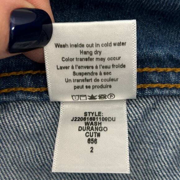 Veronica Beard Denim Mini Skirt Size 2 "Lavelle" Durango Blue Jean A-Line NWT - Picture 10 of 10